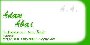 adam abai business card
